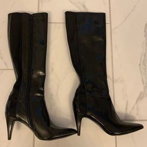 Calvin Klein black knee high boots